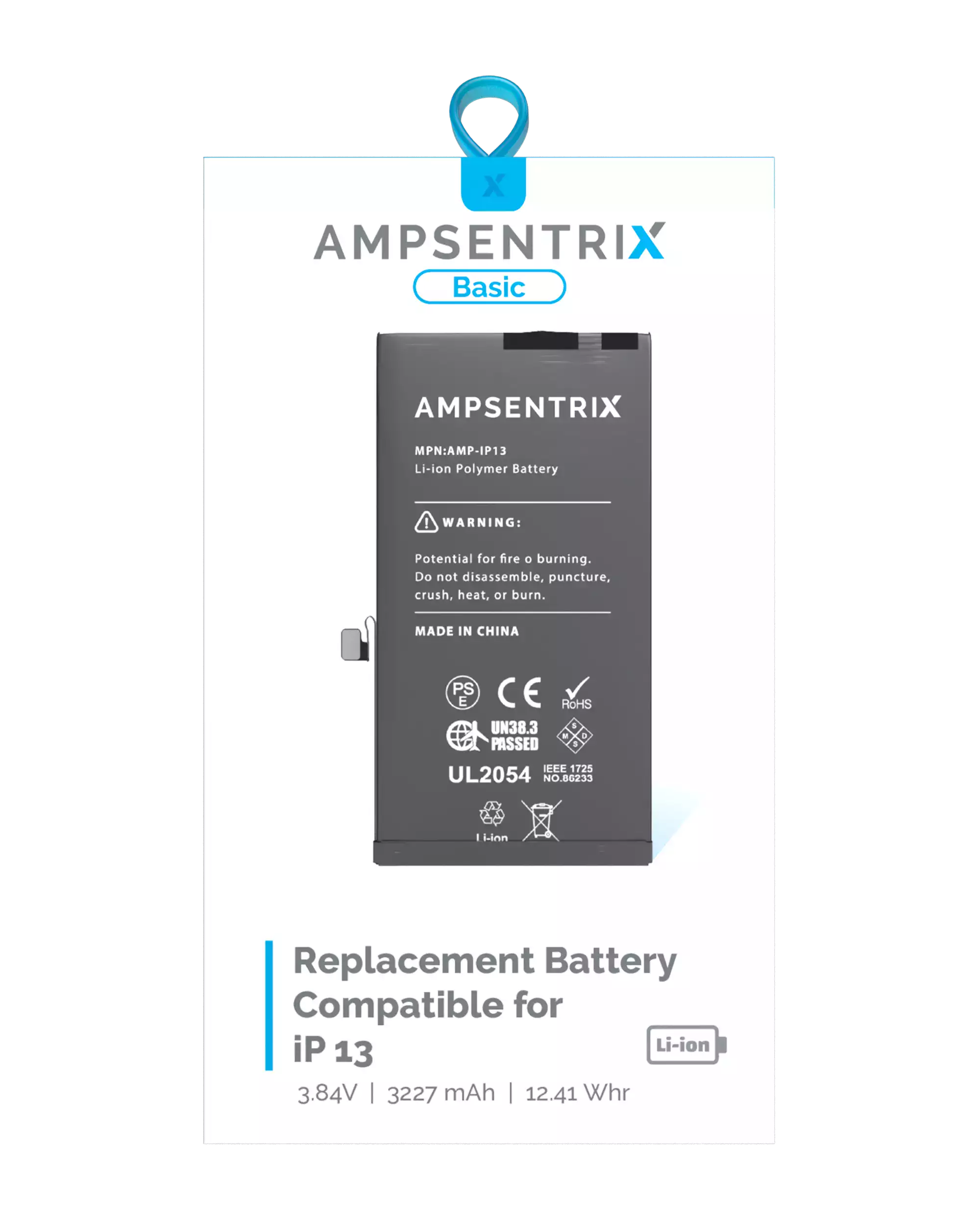 Ersatzakku für iPhone 13 (AmpSentrix Basic)