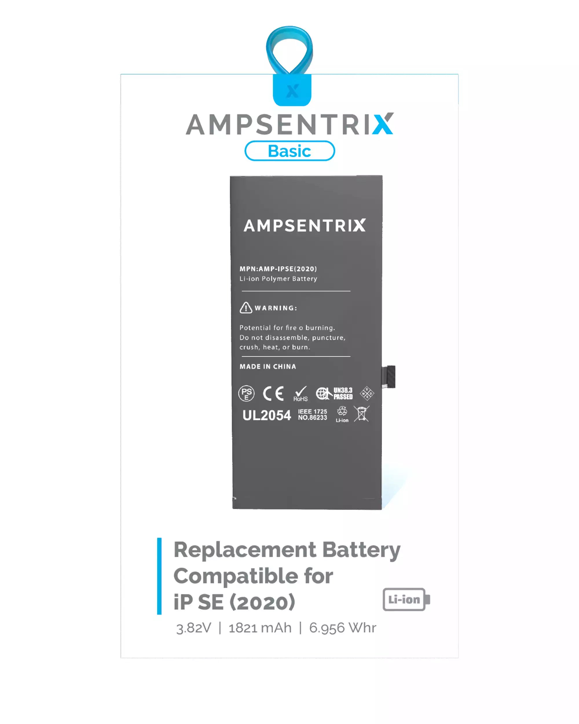 Replacement Battery for iPhone SE (2020) (AmpSentrix Basic)