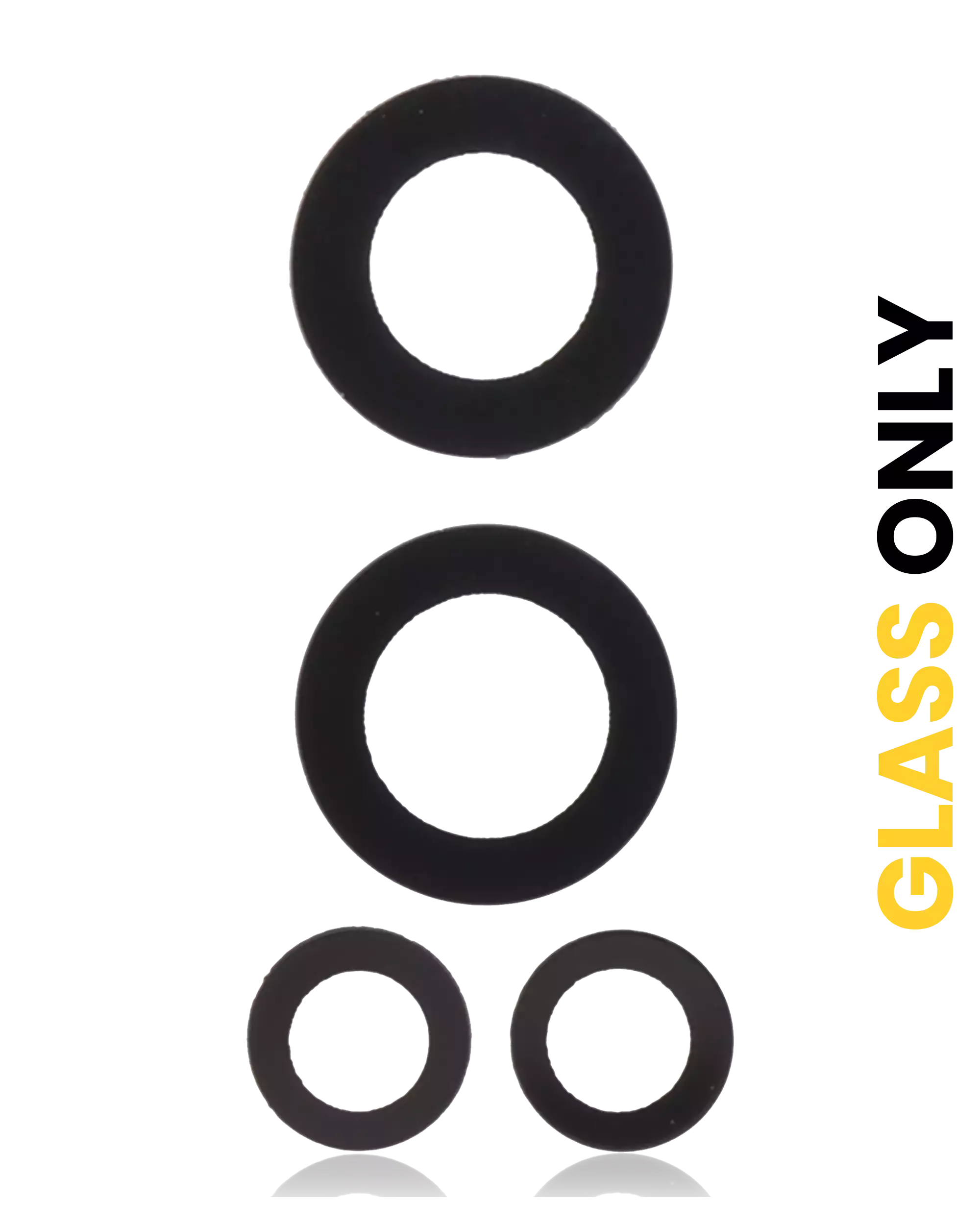 Rear Camera Glass Lens (Glass Only) with Adhesive for OnePlus 9R (3 pcs)