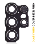 Camera Lens Rear with Cover and Frame Ring for Samsung Galaxy S24 Ultra 5G (Titanium Black)