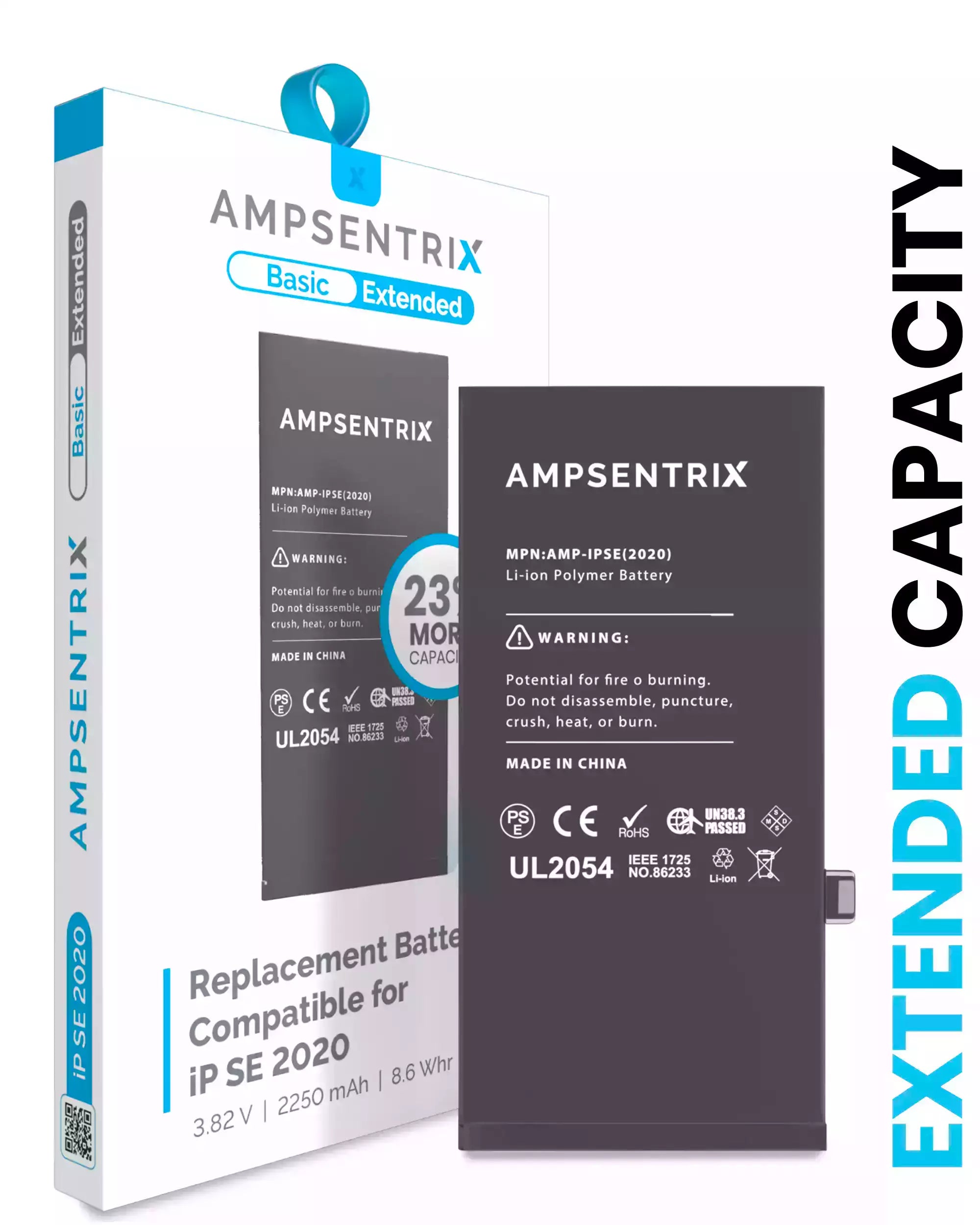 Replacement Battery for iPhone SE (2020) (AmpSentrix Basic Extended)