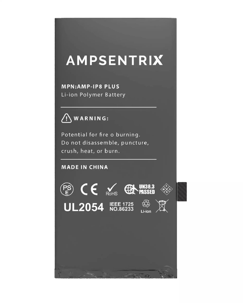 Replacement battery for iPhone 8 Plus (AmpSentrix Basic Extended)