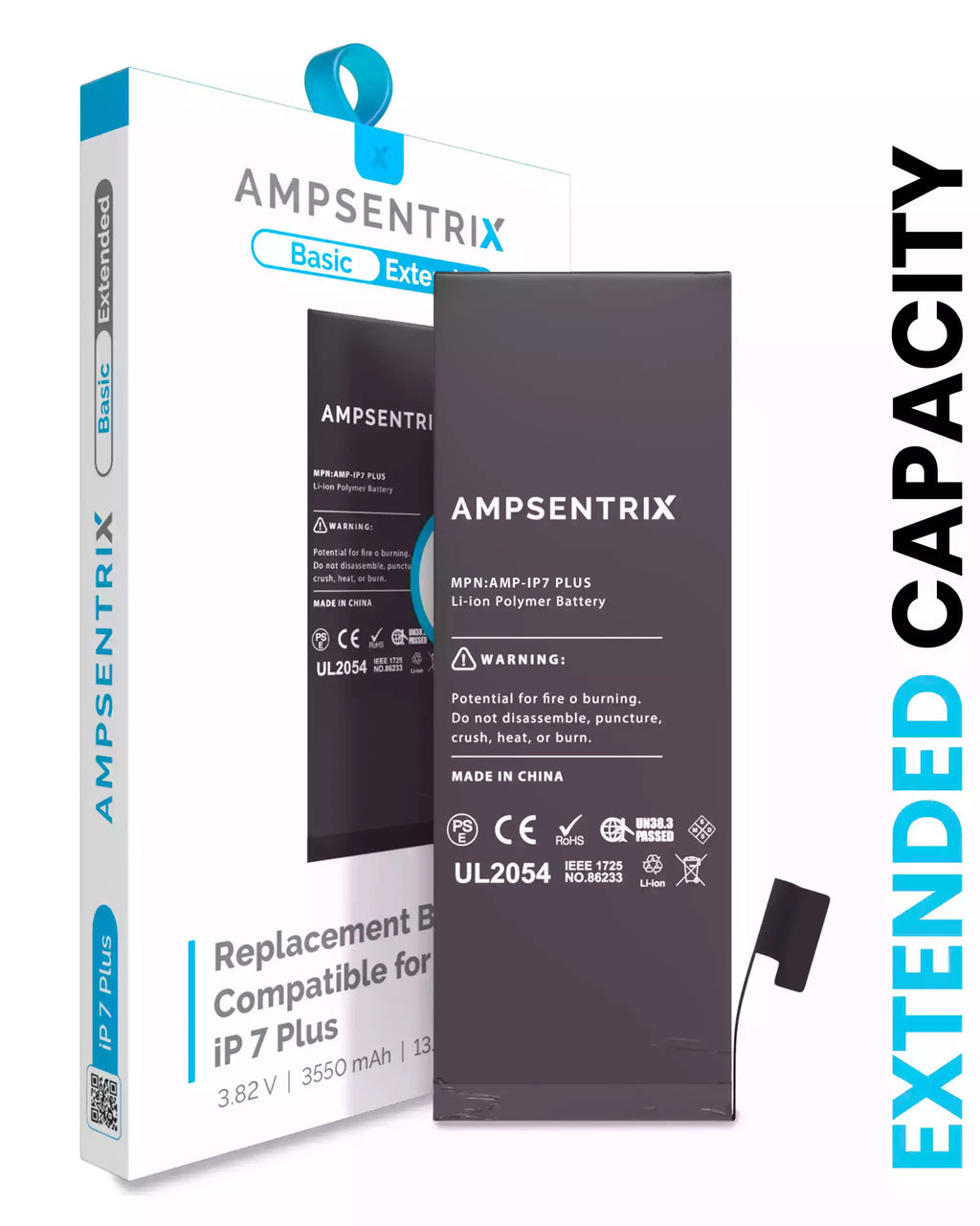 Replacement Battery for iPhone 7 Plus (AmpSentrix Basic Extended)