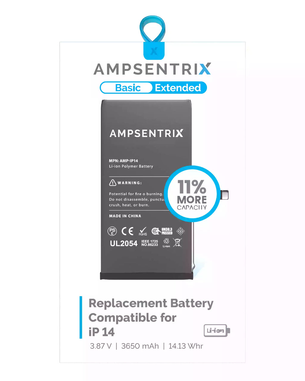 Replacement Battery for iPhone 14 (Basic Extended)