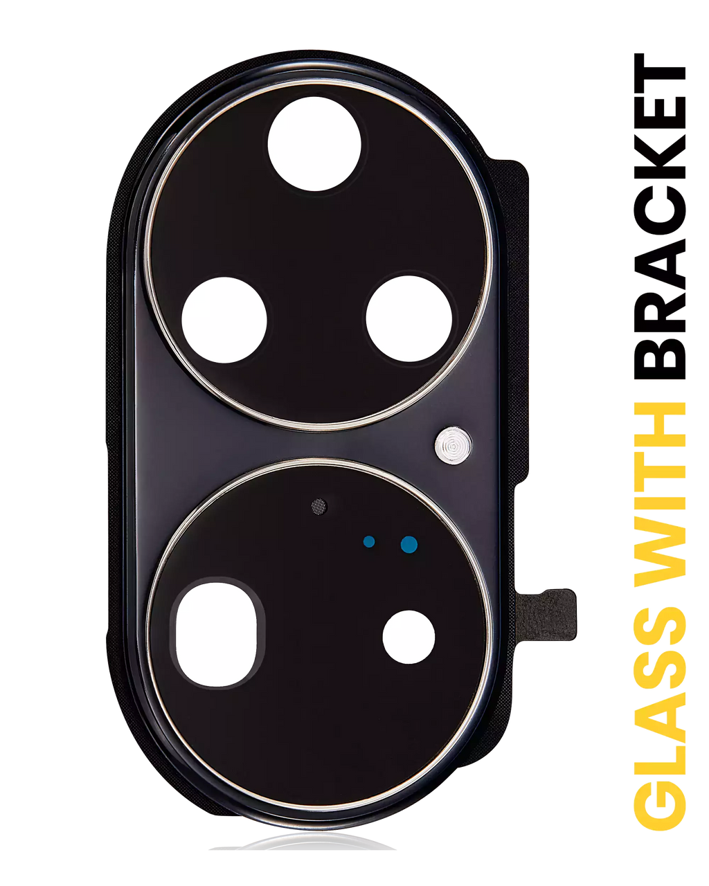 Kameralinse hinten mit Halterung für Huawei P50 Pro (Golden Black)