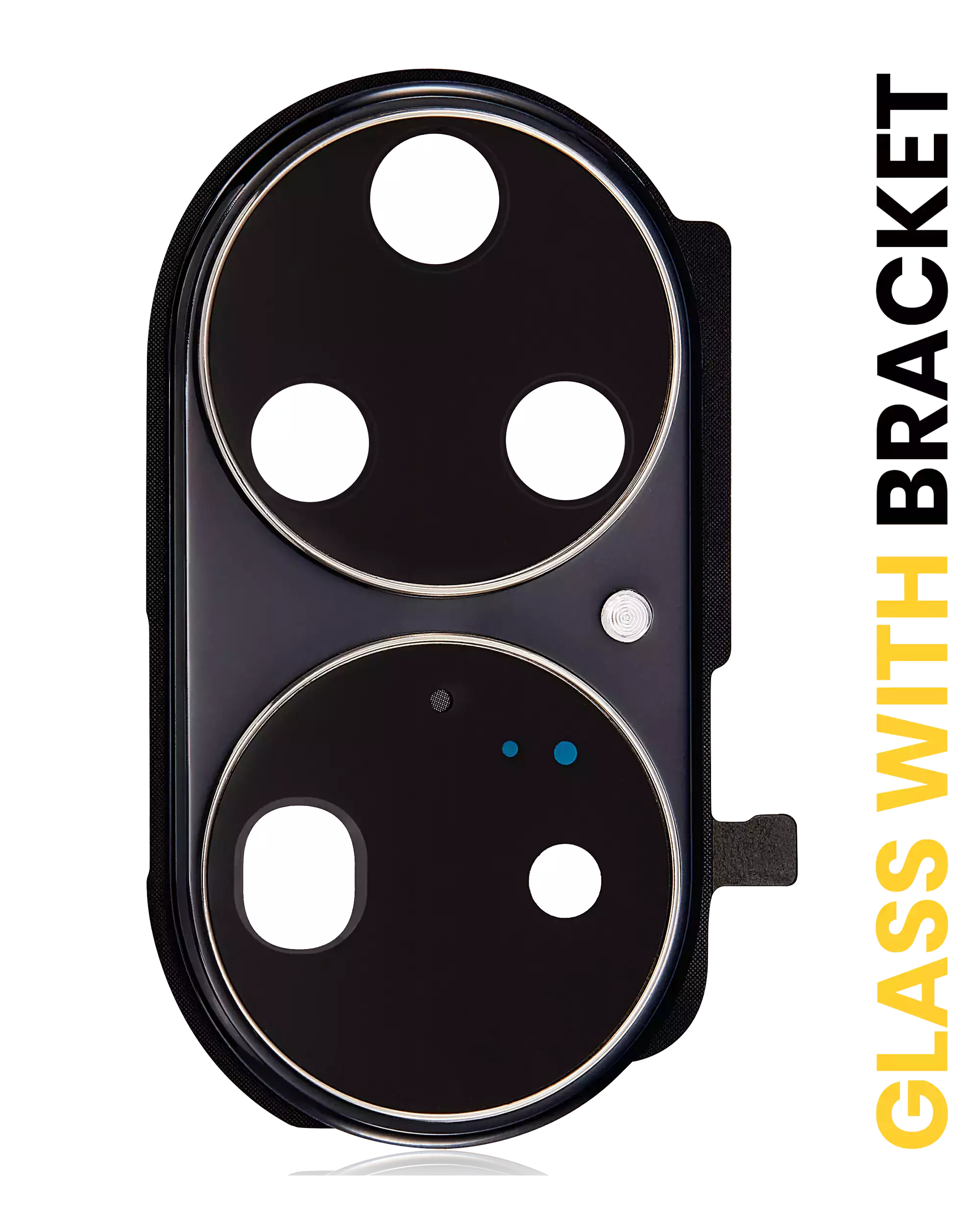 Kameralinse hinten mit Halterung für Huawei P50 Pro (Golden Black)