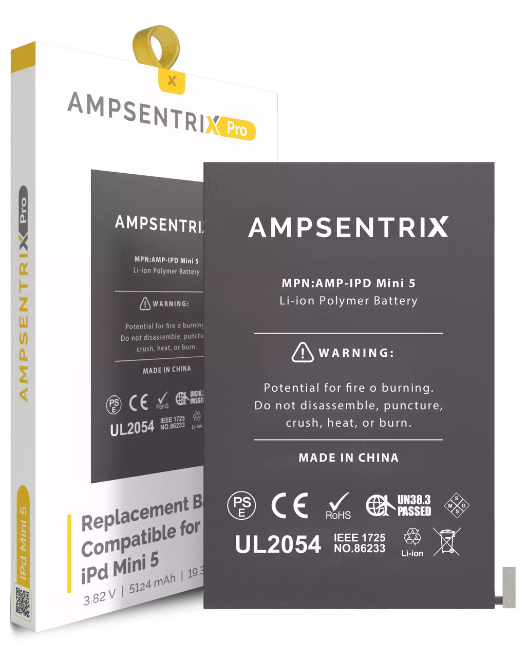 Replacement battery for iPad Mini 5 (AmpSentrix Pro)