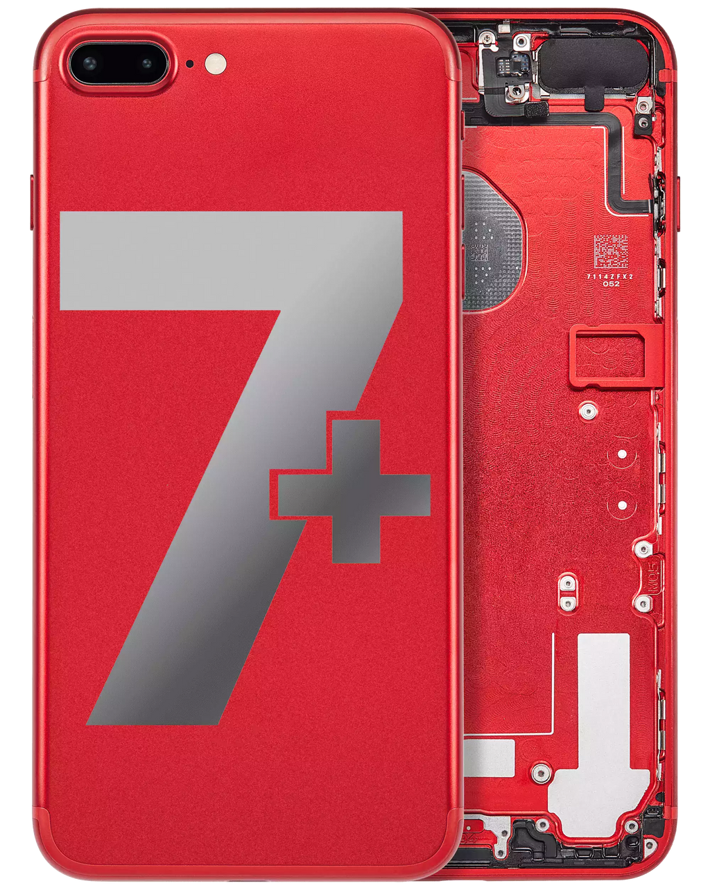 Back Cover/Frame with Pre-installed Small Parts for iPhone 7 Plus (Used OEM Disassembly, Grade A) (Red)