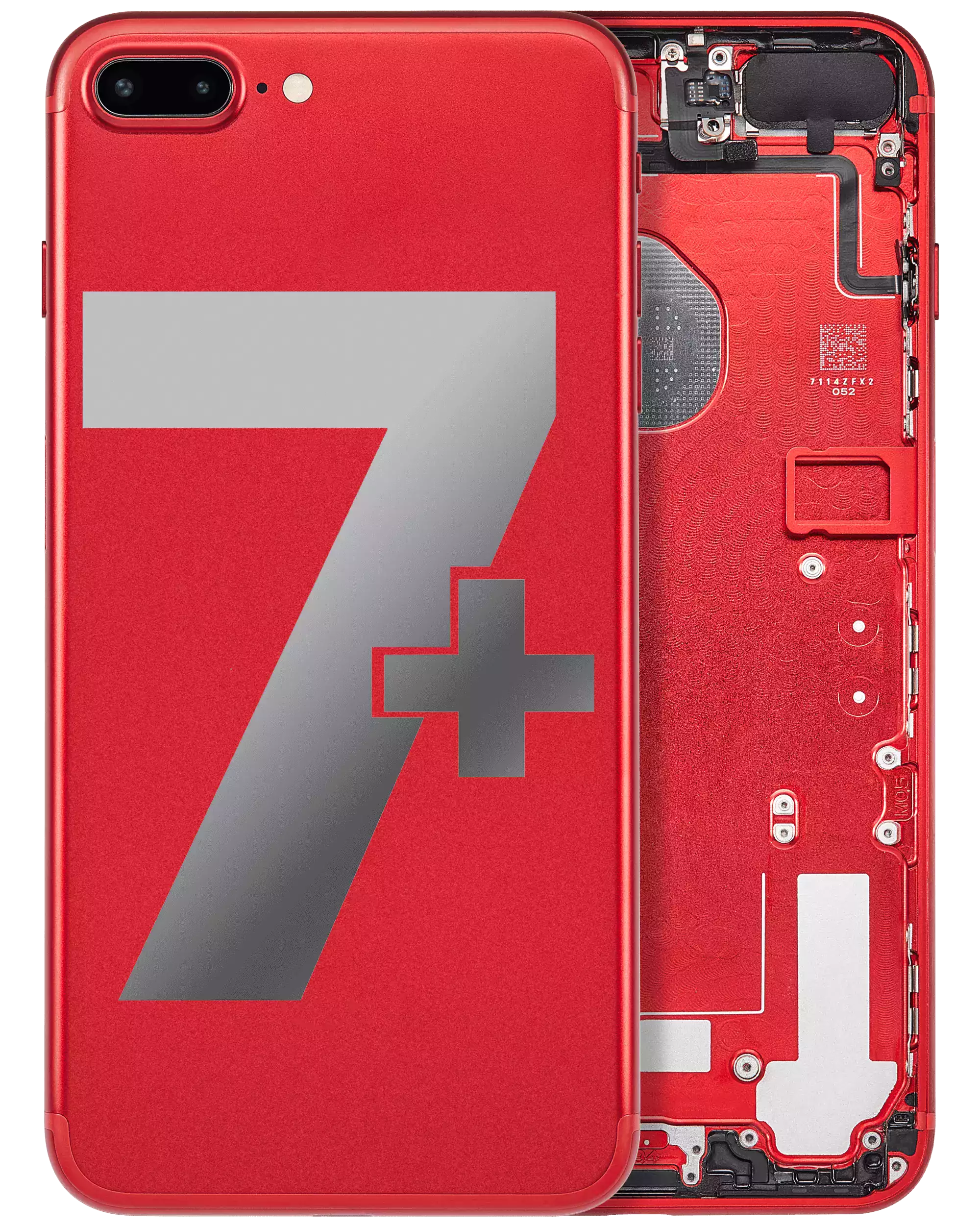 Back Cover/Frame with Pre-installed Small Parts for iPhone 7 Plus (Used OEM Disassembly, Grade A) (Red)