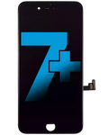 LCD-Display mit Stahlplatte für iPhone 7 Plus (Aftermarket) (Schwarz)