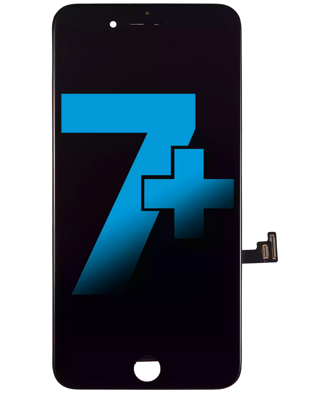 LCD Display with Steel Plate for iPhone 7 Plus (Aftermarket) (Black)