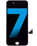 LCD Display with Steel Plate for iPhone 7 (Aftermarket) (Black)