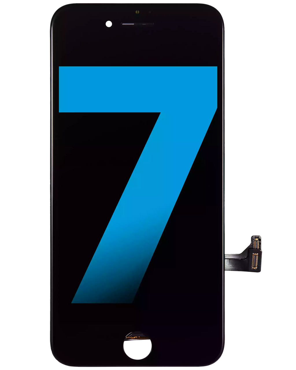 LCD Display with Steel Plate for iPhone 7 (Aftermarket) (Black)
