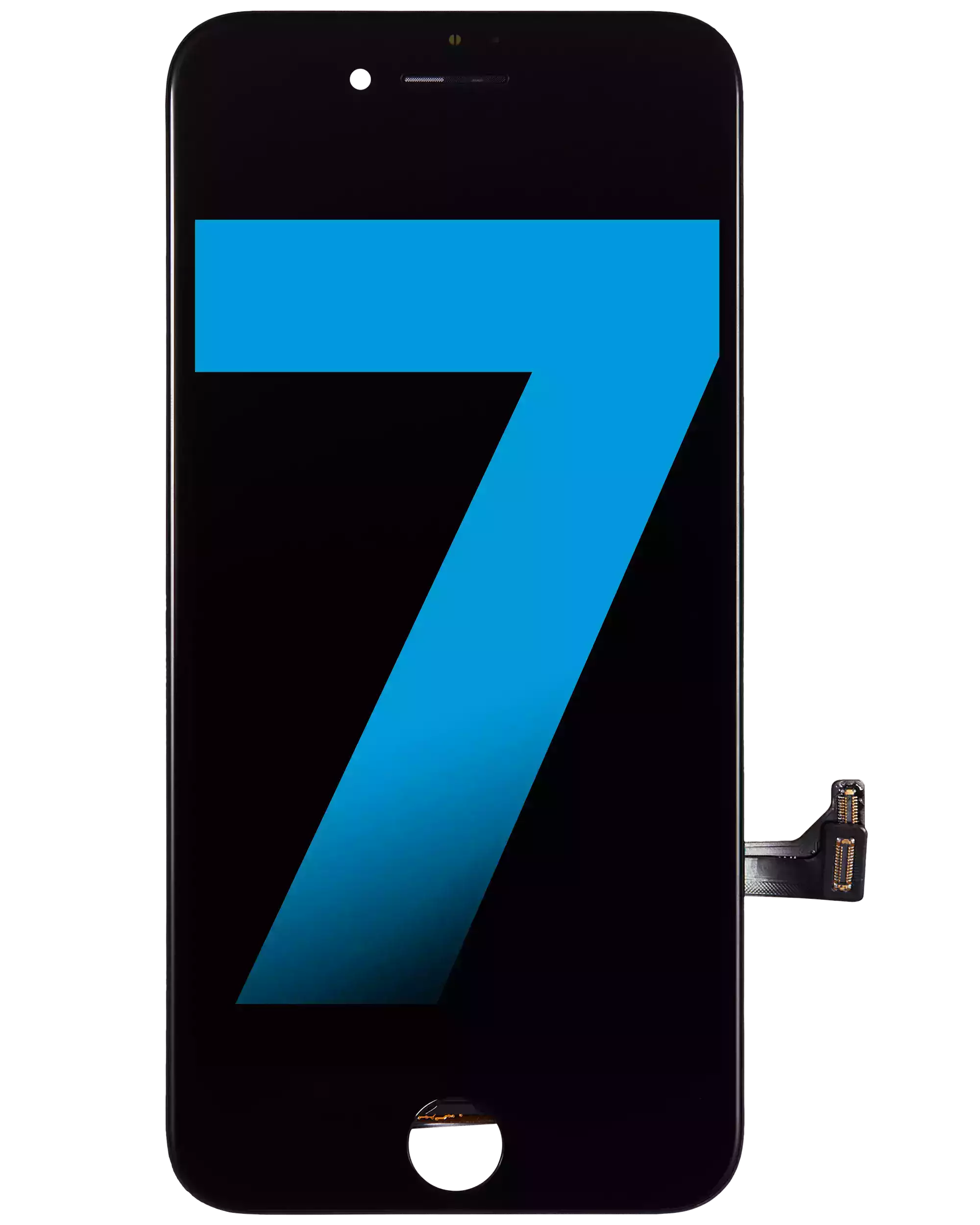 LCD Display with Steel Plate for iPhone 7 (Aftermarket) (Black)