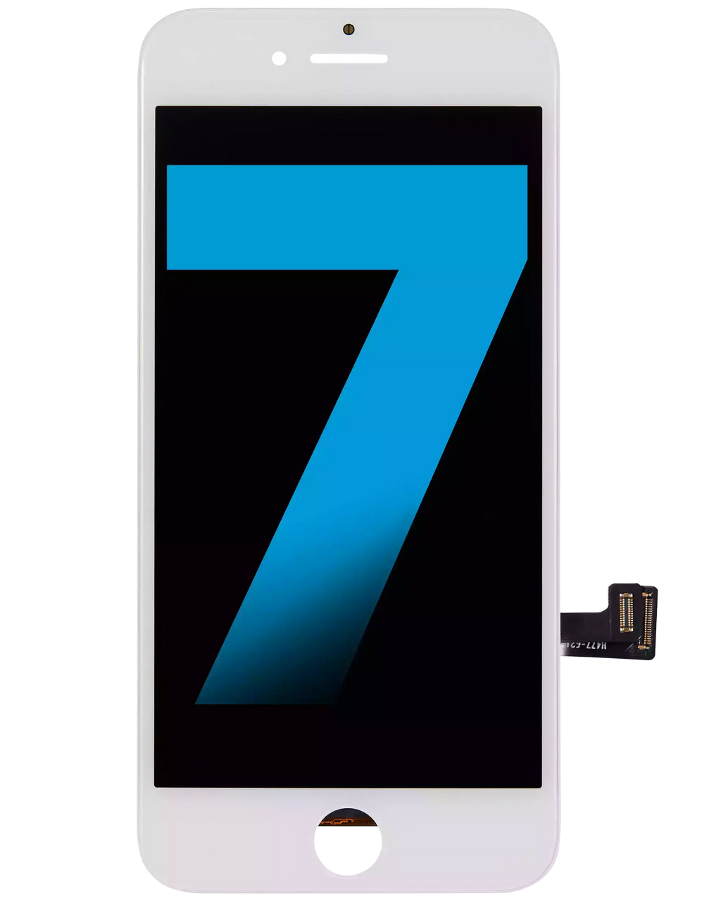 LCD-Display mit Stahlplatte für iPhone 7 (Aftermarket) (Weiß)