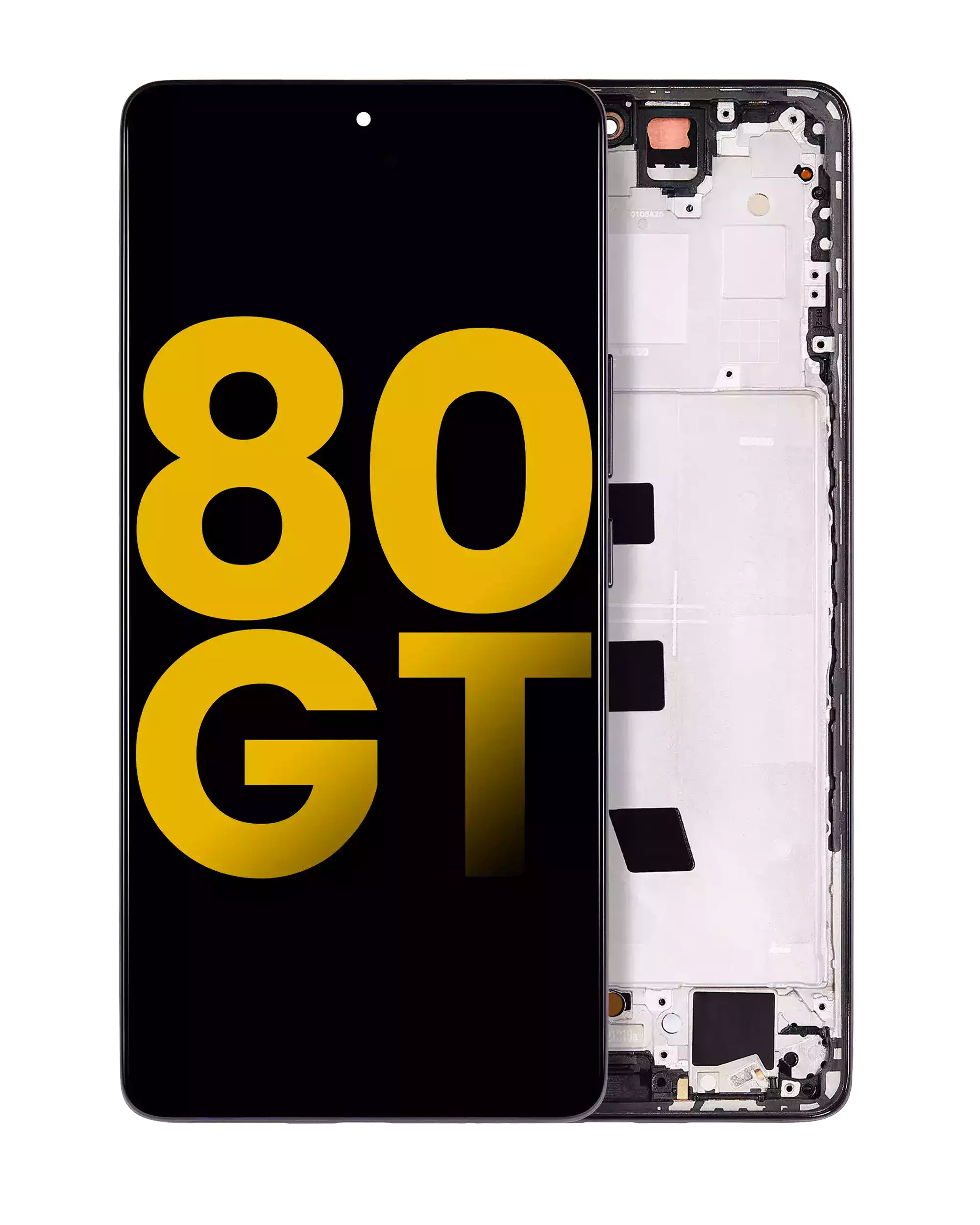 OLED Display with Frame for Honor 80 GT (Refurbished) (Black)