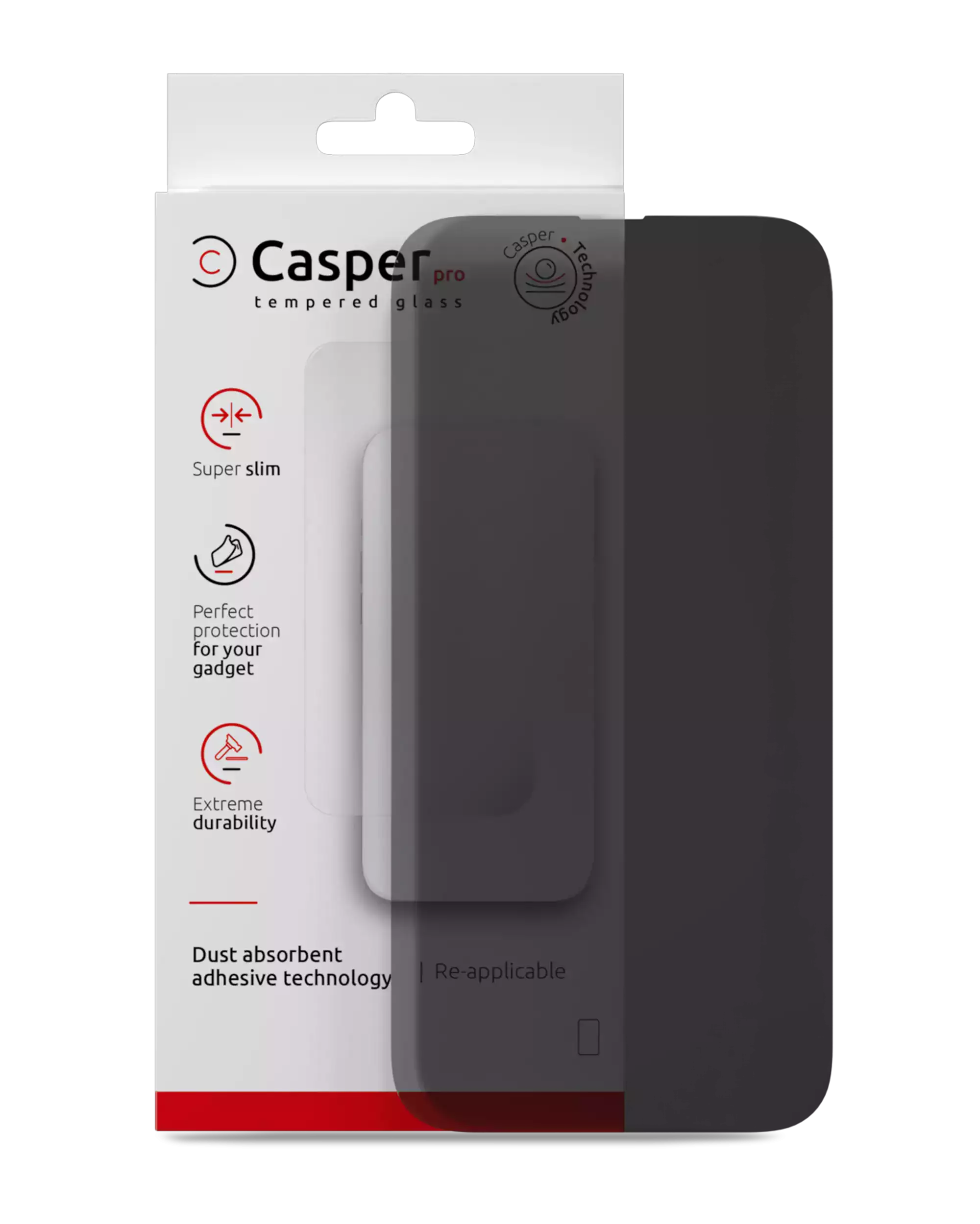 Casper Pro Privacy Temperglas für iPhone 16/17 Pro Max