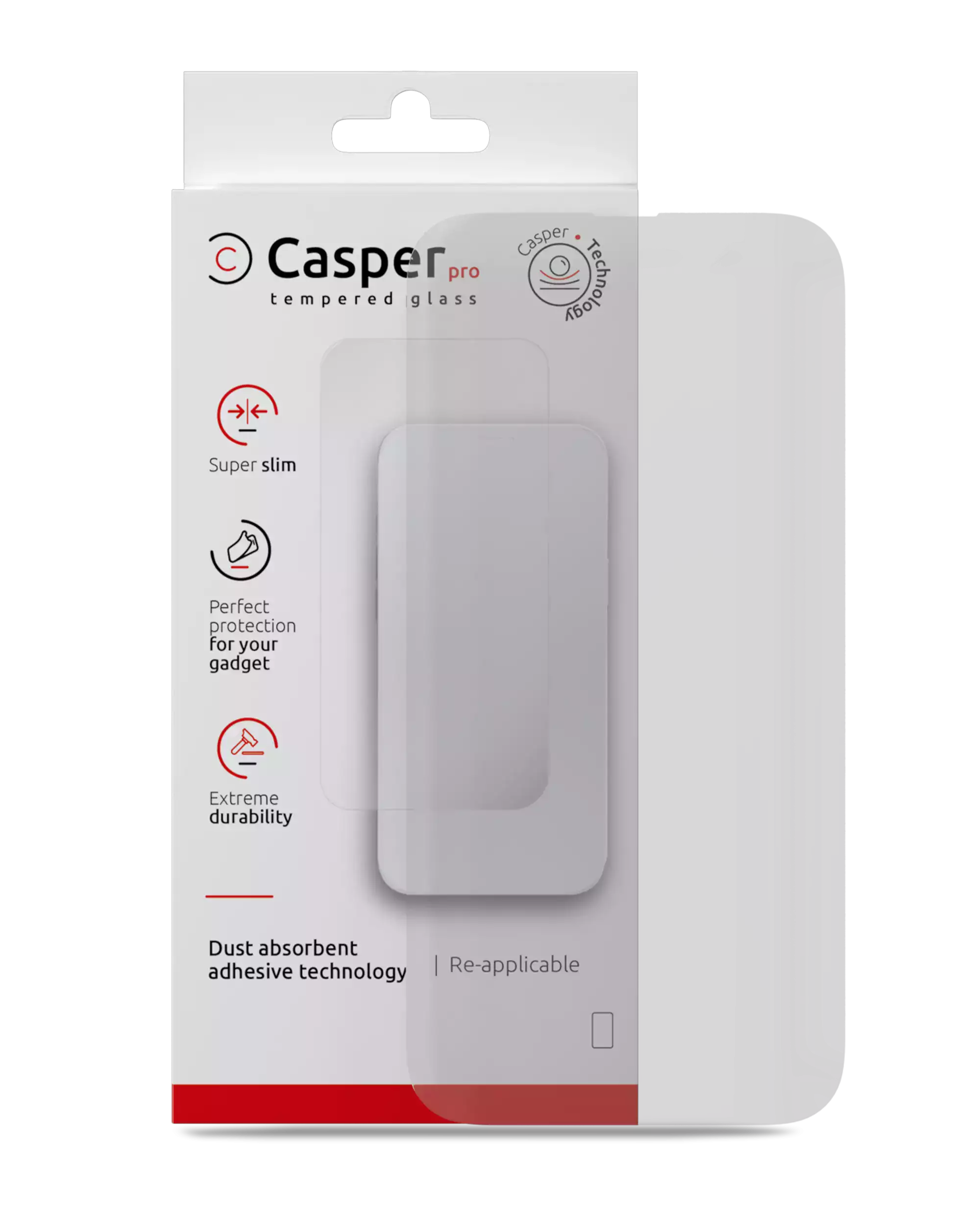 Casper Pro Temperglas für iPhone 16/17 Pro Max, Matt, Retail Pack