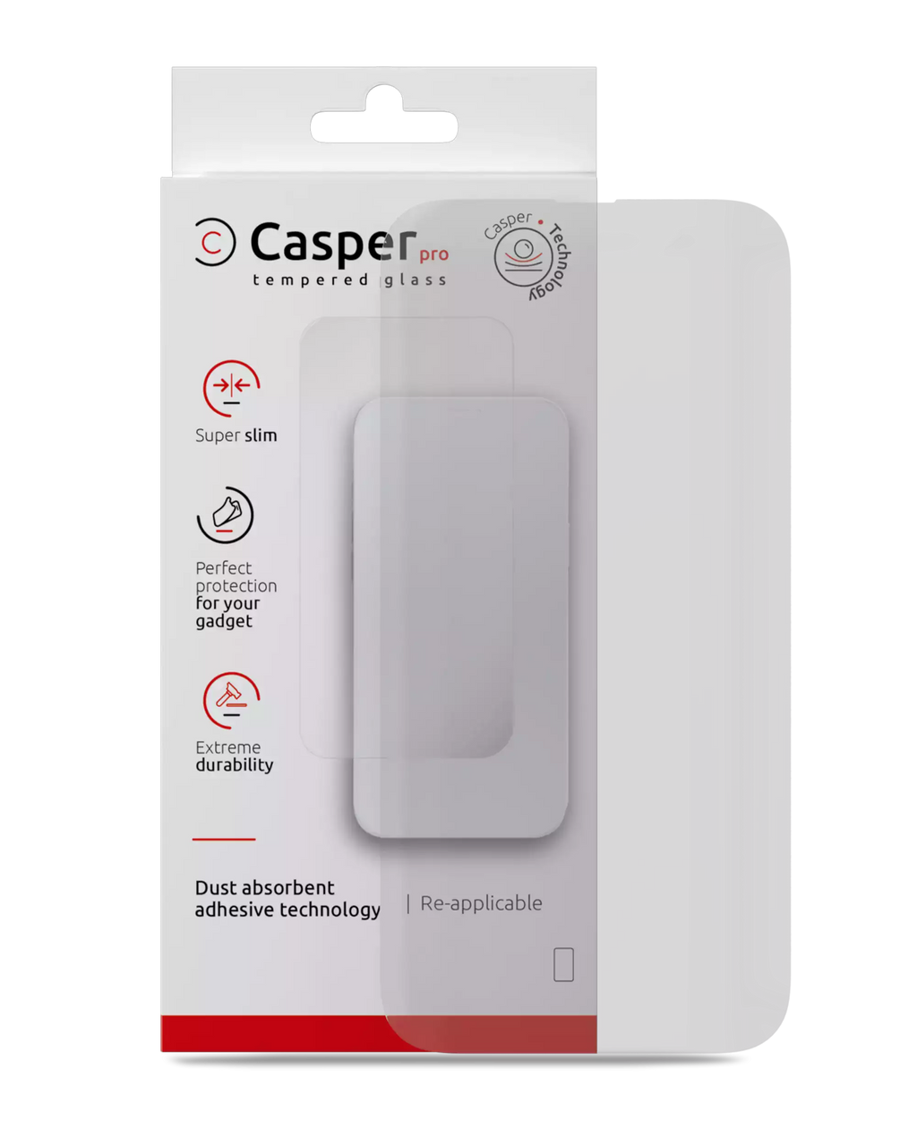 Casper Pro Temperglas für iPhone 16/17 Pro Max, Matt, Retail Pack