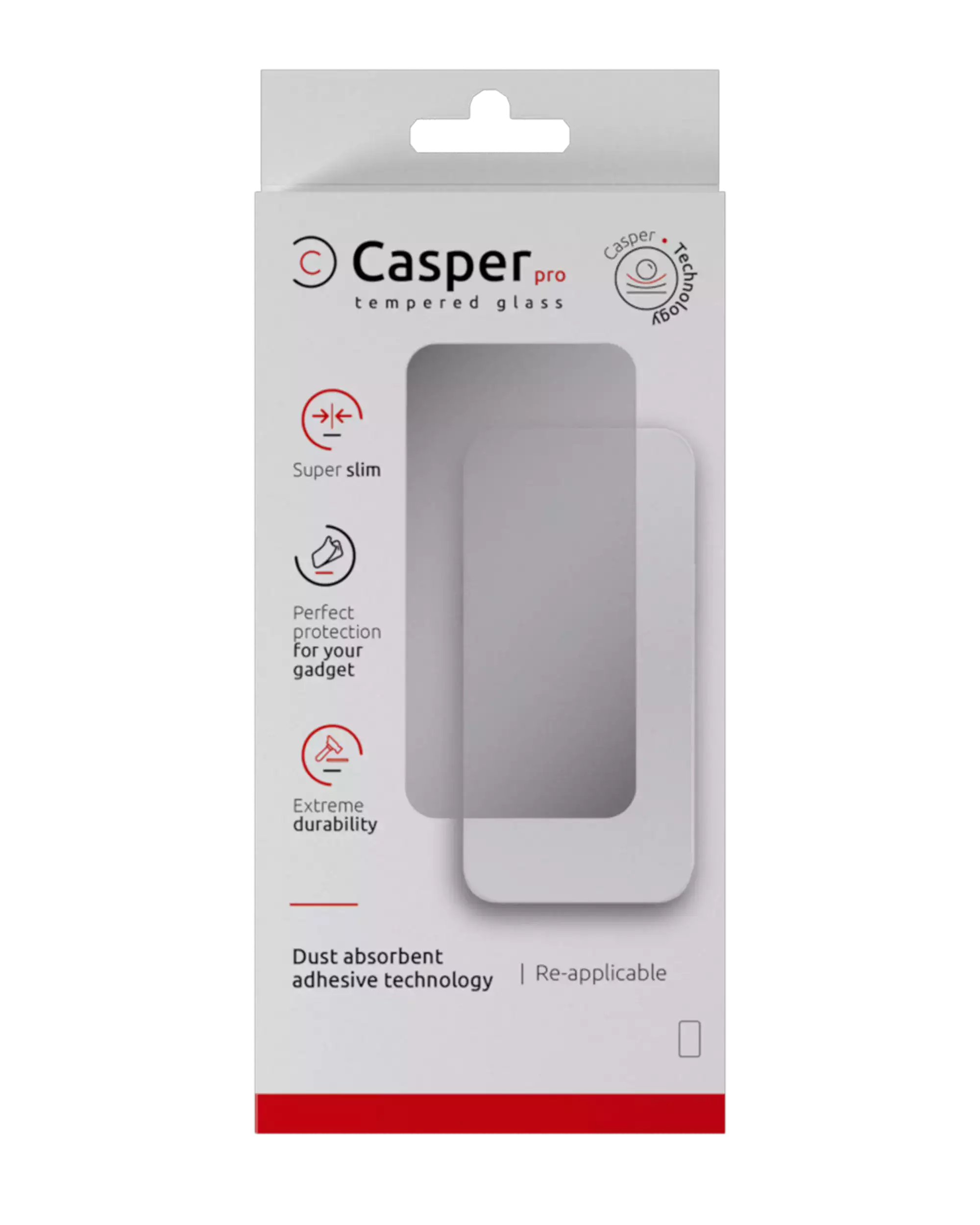 Casper Pro Panzerglas für iPhone 16 Pro / 17 / 17 Pro (Retail Pack) (Privacy)