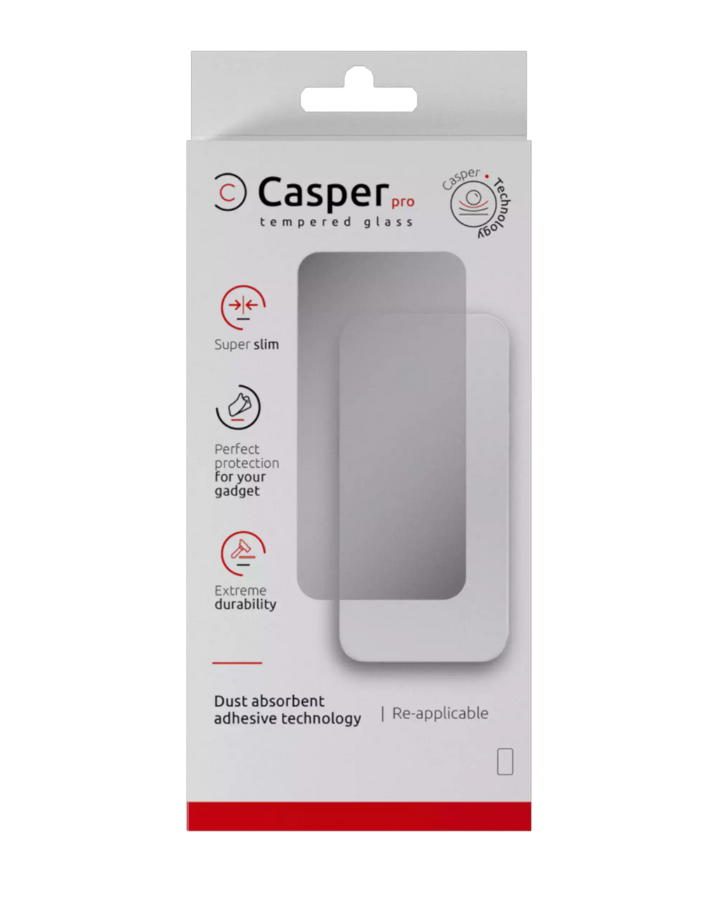 Casper Pro Tempered Glass for iPhone 16 Pro / 17 / 17 Pro (Retail Pack) (Privacy)