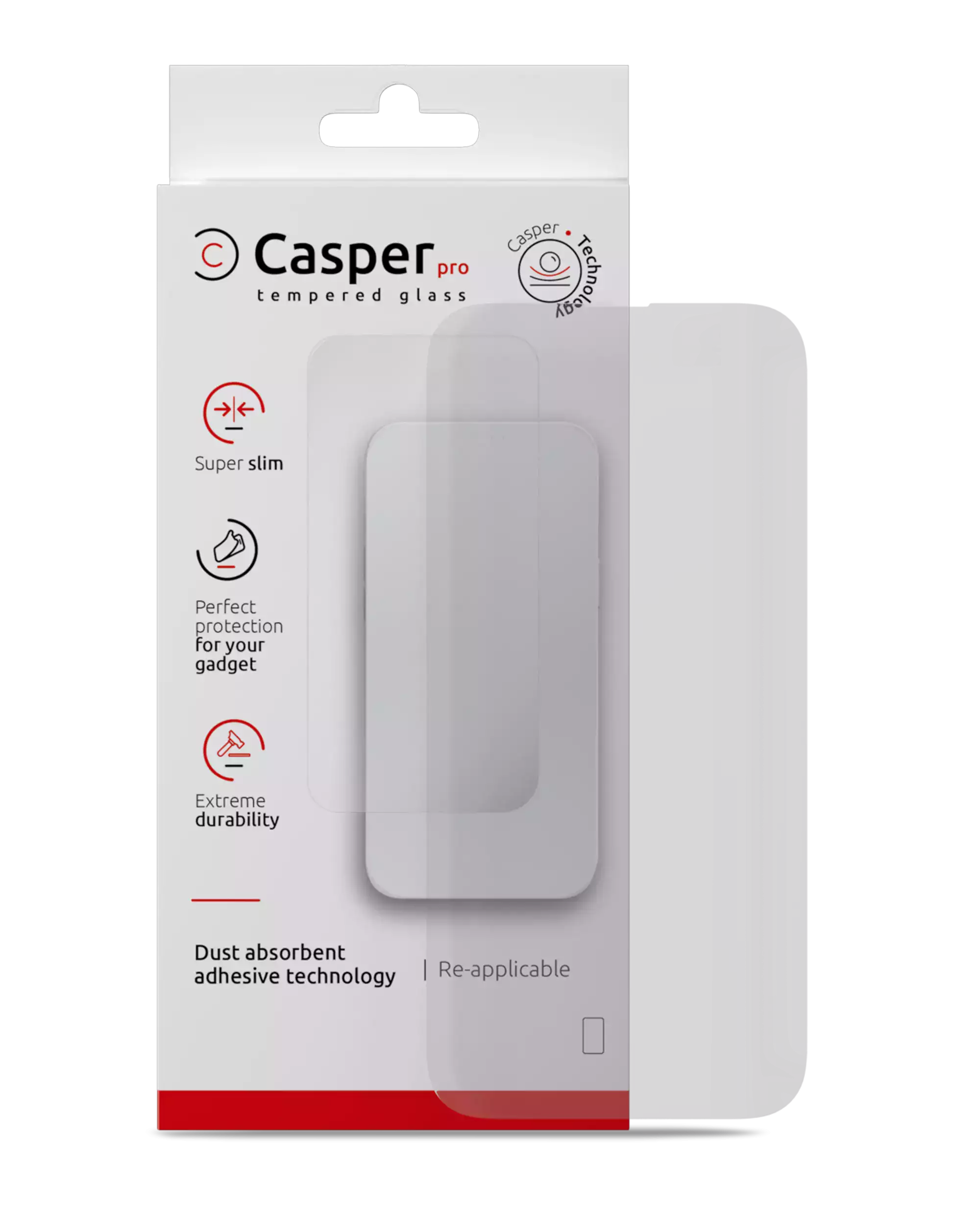 Casper Pro Tempered Glass for iPhone 16 Pro / 17 / 17 Pro (Retail Pack) (Matte)