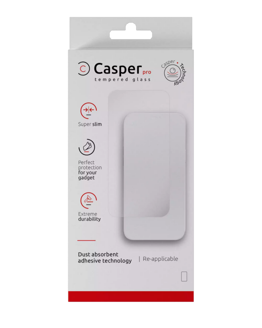 Casper Pro Temperglas für iPhone 16 Pro / 17 / 17 Pro (Retail Pack) (Clear)