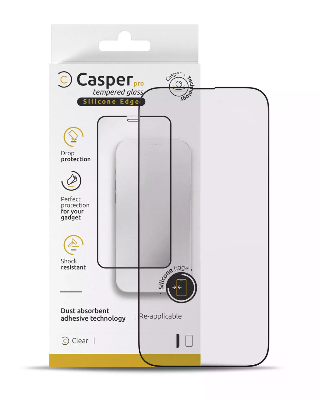 Casper Pro Panzerglas für iPhone 16 Pro/17/17 Pro (Retail) (Klar)