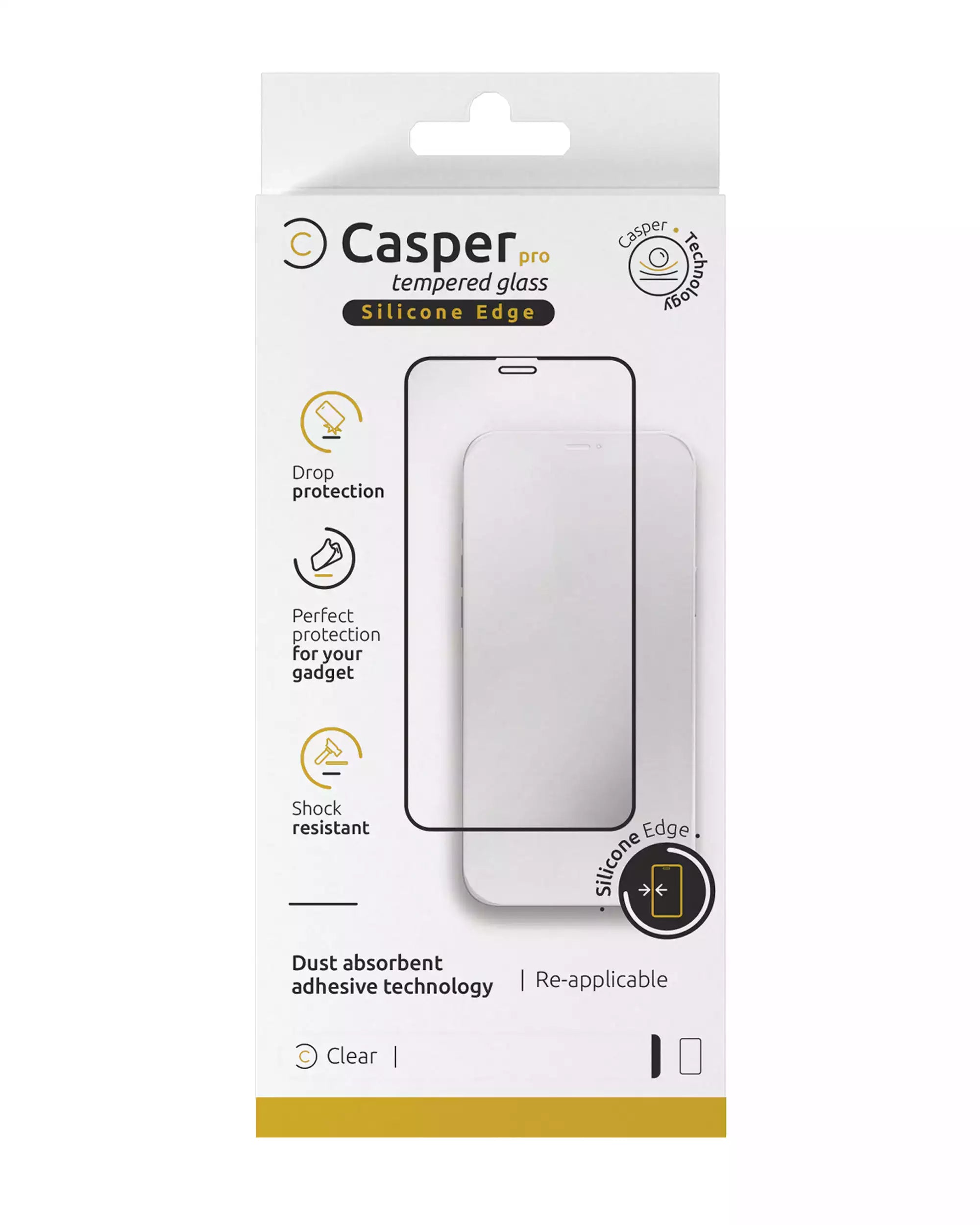 Casper Pro Panzerglas für iPhone 16 Pro/17/17 Pro (Retail) (Klar)