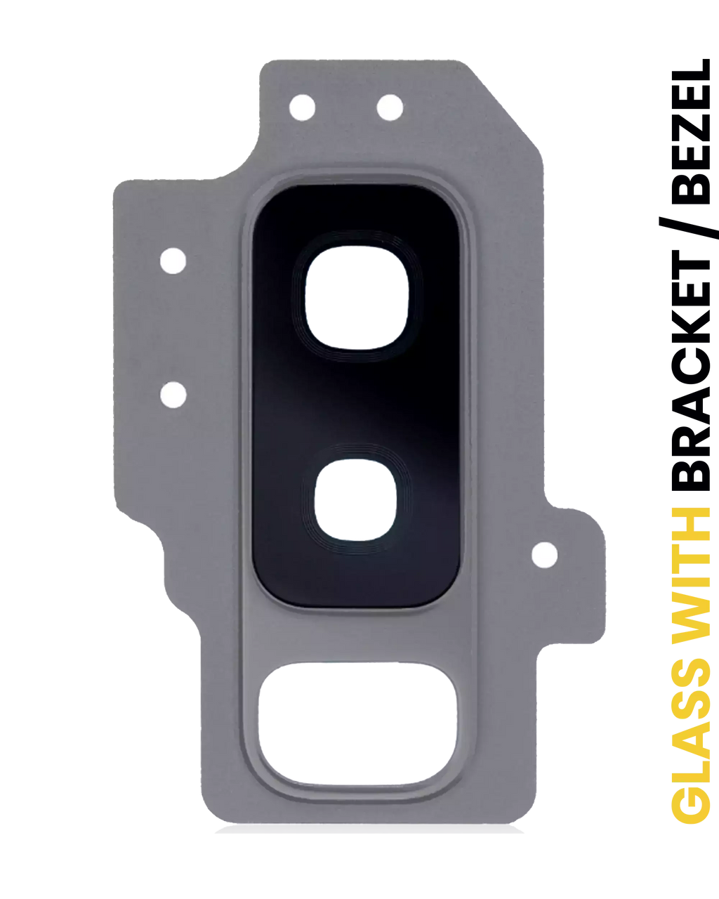 Rear camera lens with holder / bezel for Samsung Galaxy S9 Plus (Titanium Gray)