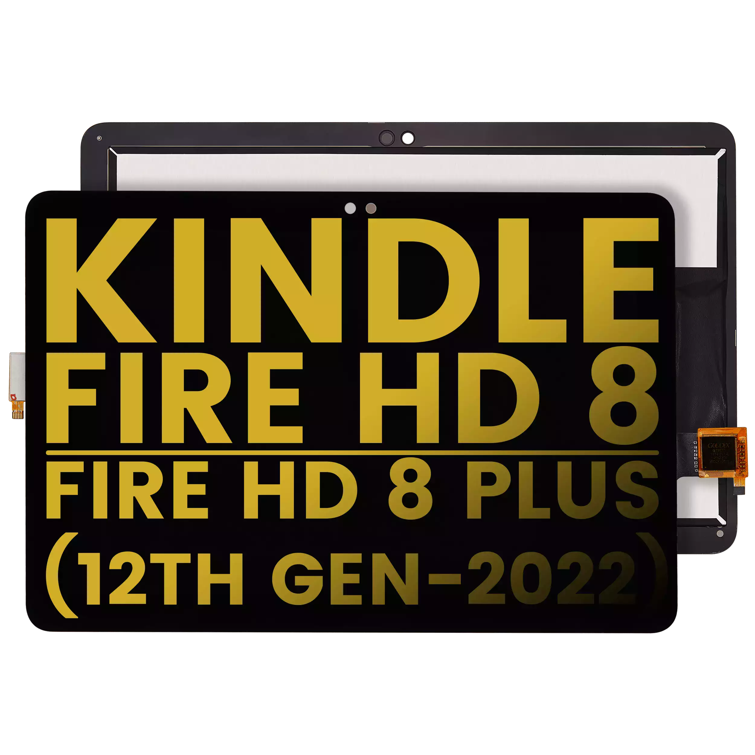 LCD Display No-Frame for Amazon Kindle Fire HD 8 (12th Gen, 2022) / HD 8 Plus (12th Gen, 2022) (Refurbished) (All Colors)