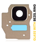 Kameralinse hinten mit Kantenring für Samsung Galaxy S8 Plus (Gold)