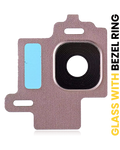 Kameralinse hinten mit Zierring für Samsung Galaxy S8 (Rose Gold)
