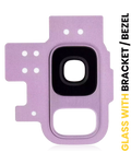 Kameralinse hinten mit Halterung/Rahmen für Samsung Galaxy S9 (Lilac Purple)