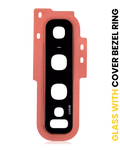 Camera Lens with Cover and Bezel Ring for Samsung Galaxy S10 (Flamingo Pink)