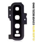 Kameralinse hinten mit Rahmenring für Samsung Galaxy S10 Plus (Prism Black)
