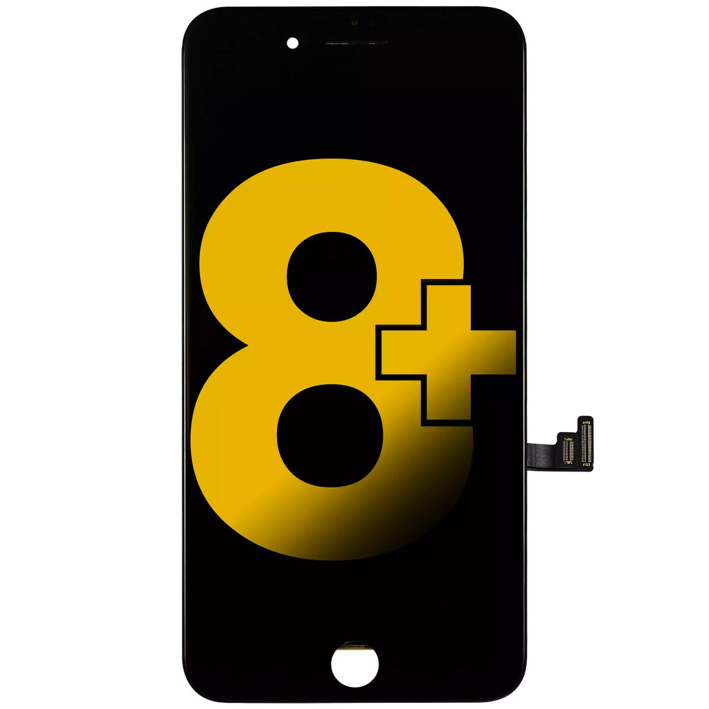 LCD-Display mit Stahlplatte für iPhone 8 Plus (Refurbished) (Schwarz)
