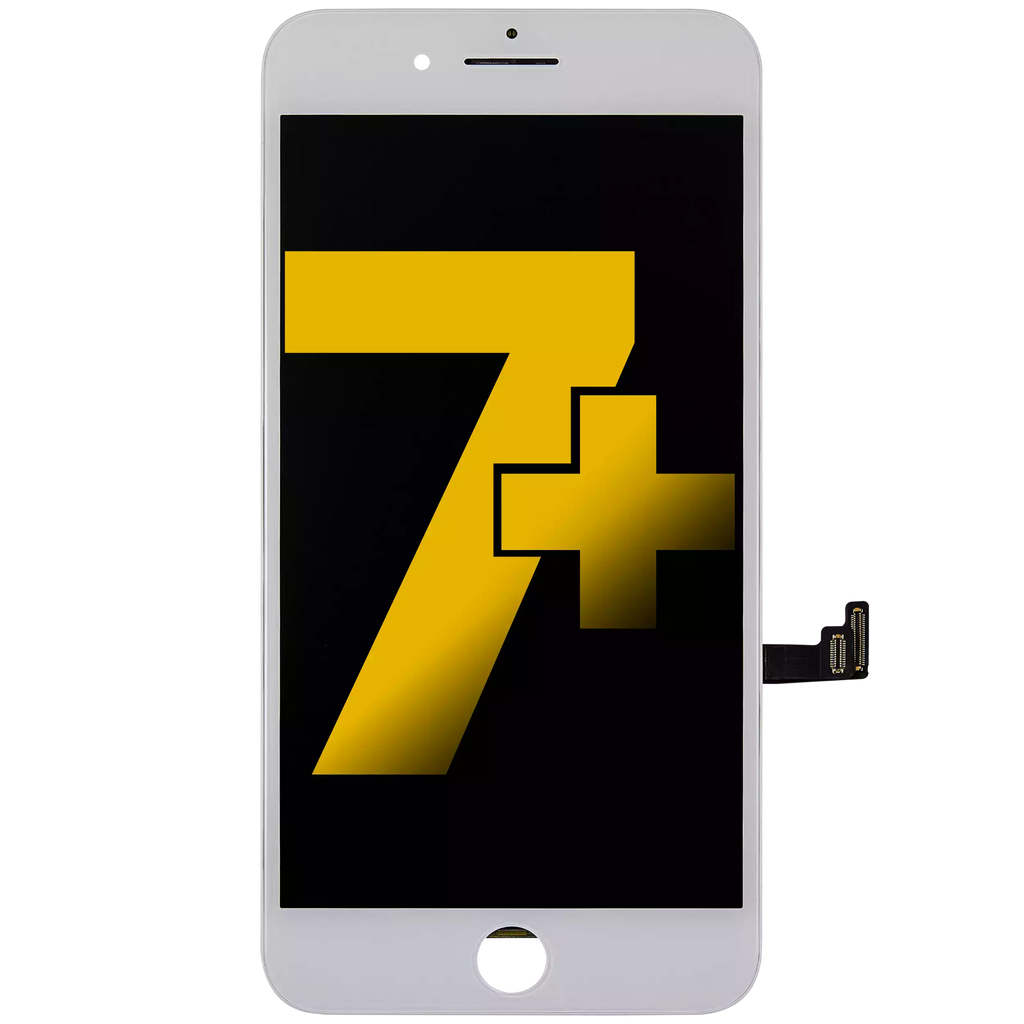 LCD-Display mit Stahlplatte für iPhone 7 Plus (Refurbished: LG) (Weiß)
