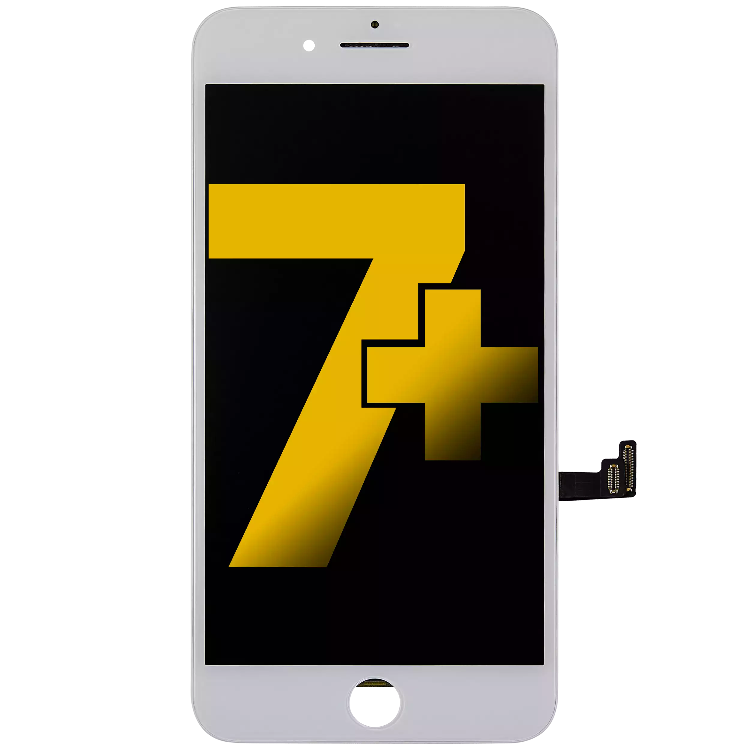 LCD-Display mit Stahlplatte für iPhone 7 Plus (Refurbished: LG) (Weiß)