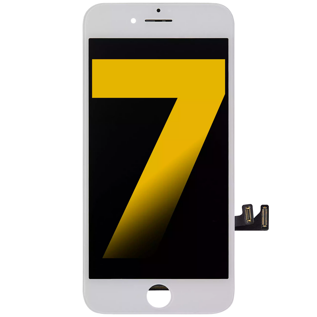 LCD-Display mit Stahlplatte für iPhone 7 (Refurbished) (Weiß)