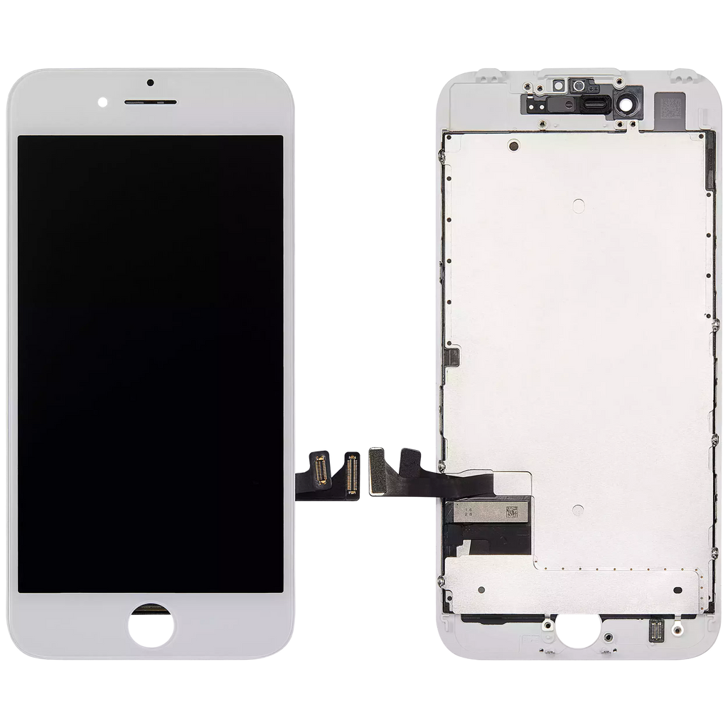 LCD-Display mit Stahlplatte für iPhone 7 (Refurbished) (Weiß)