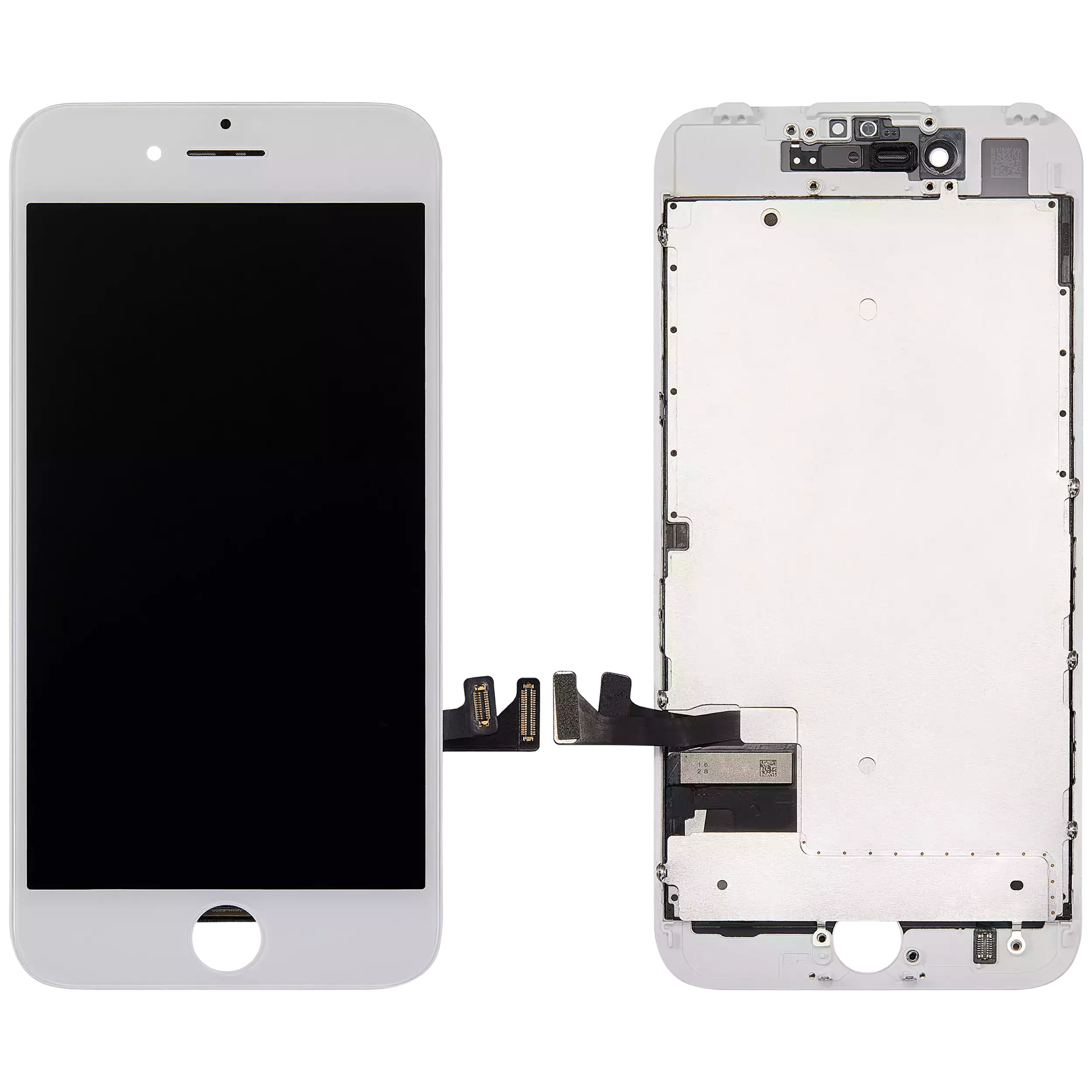 LCD-Display mit Stahlplatte für iPhone 7 (Refurbished) (Weiß)