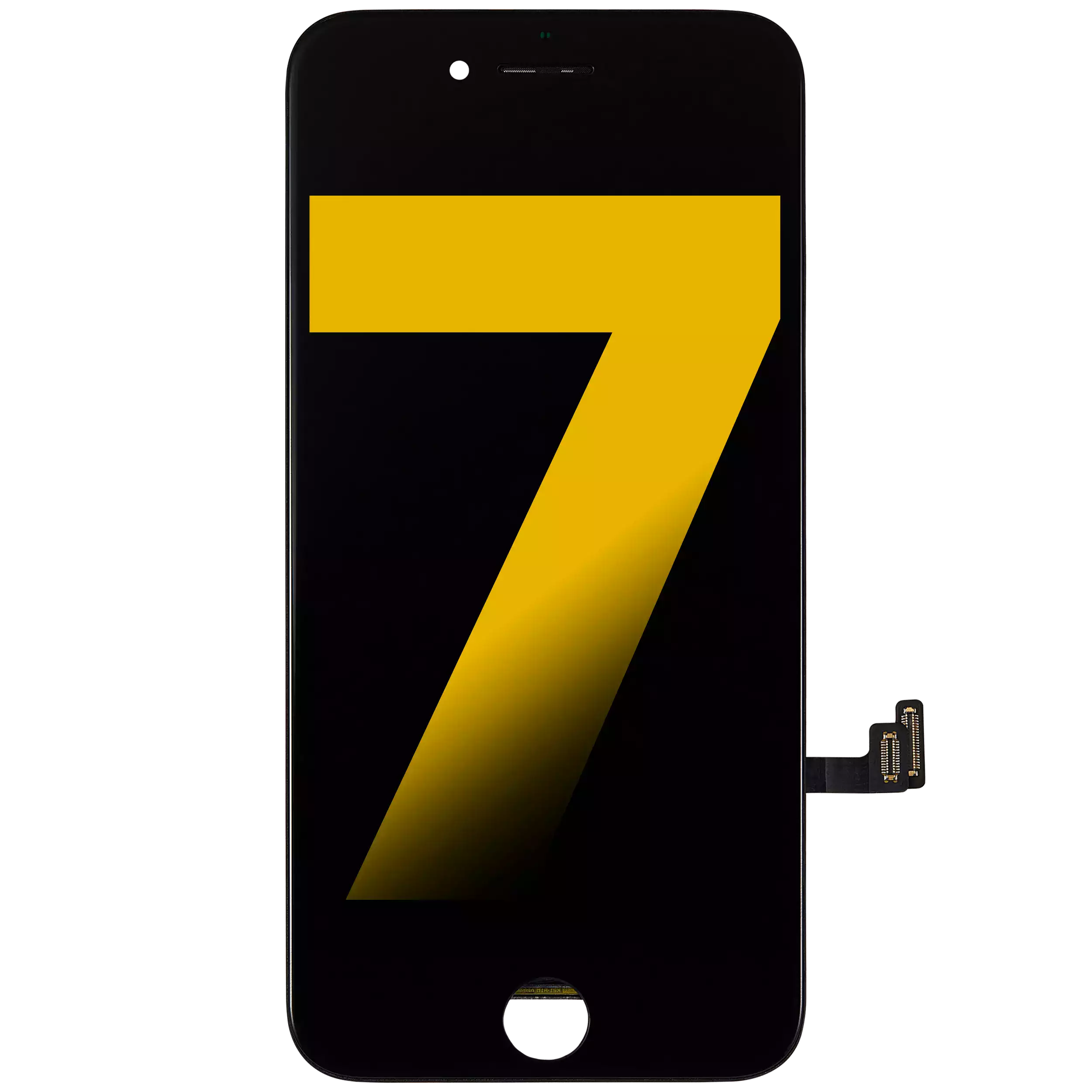 LCD-Display mit Stahlplatte für iPhone 7 (Refurbished) (Schwarz)