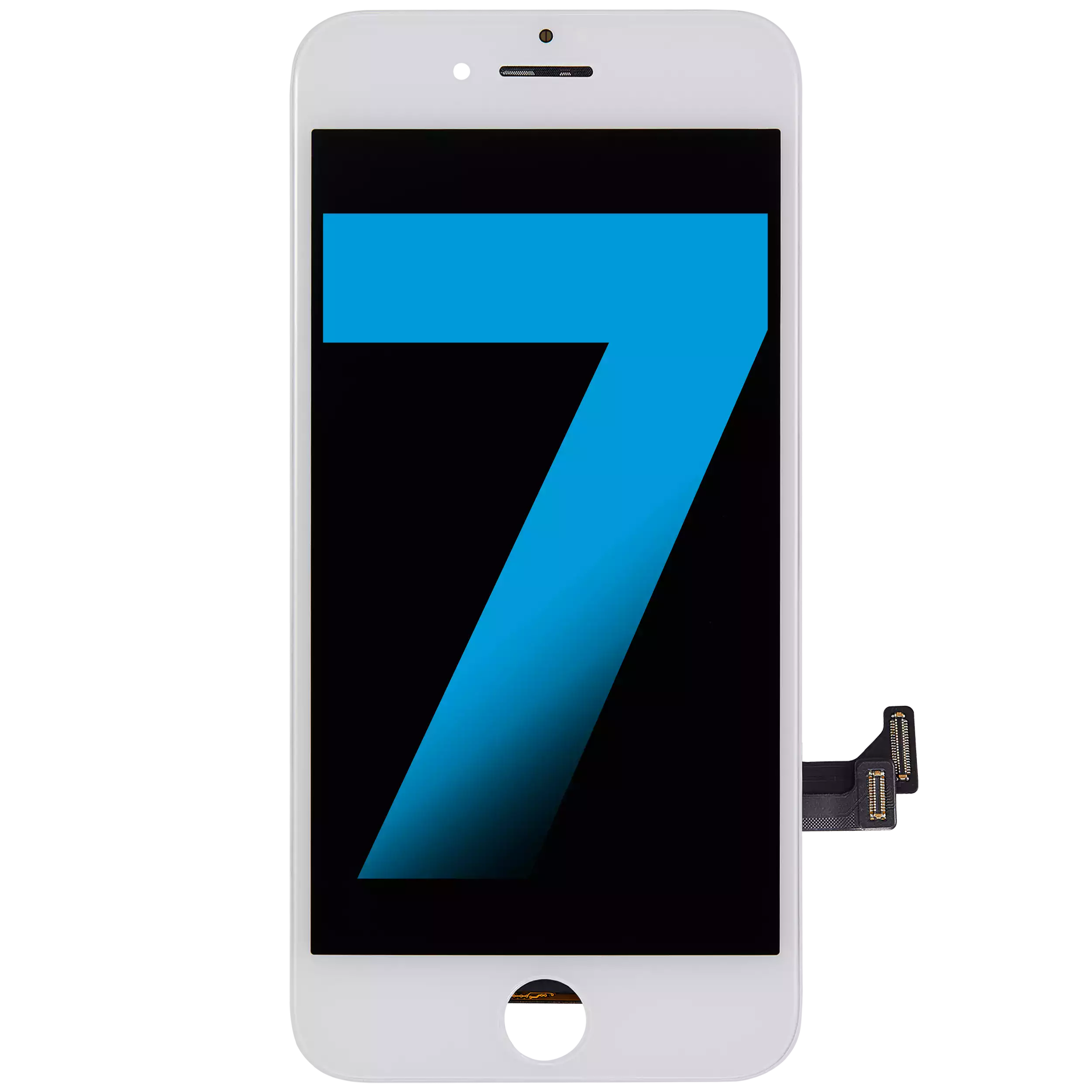 LCD Display with Steel Plate for iPhone 7 (Aftermarket AQ7) (White)