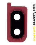 Kameralinse hinten mit Halterung/Blende für Samsung Galaxy A20 (A205 / 2019) (Rot)