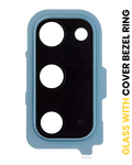 Rear Camera Lens with Cover and Bezel Ring for Samsung Galaxy S20 / S20 5G (Cloud Blue)