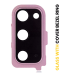 Rear Camera Lens with Cover and Bezel Ring for Samsung Galaxy S20 / S20 5G (Cloud Pink)