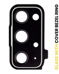 Kameralinse hinten mit Cover-Blendenring für Samsung Galaxy S20 FE Cosmic Black