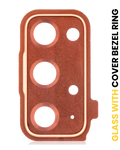Rear Camera Lens with Bezel Ring for Samsung Galaxy S20 FE 4G / 5G (Cloud Orange)