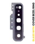 Kameralinse hinten+Abdeckung+Rahmenring für Samsung Galaxy S10 5G Majestic Black